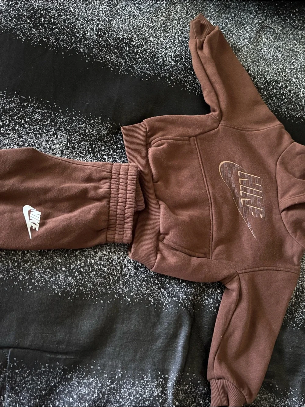 Nike Kids Brown Hoodie & Jogger Set